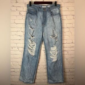 KanCan Signature High Waisted Wide Leg Distressed jeans size 29‎